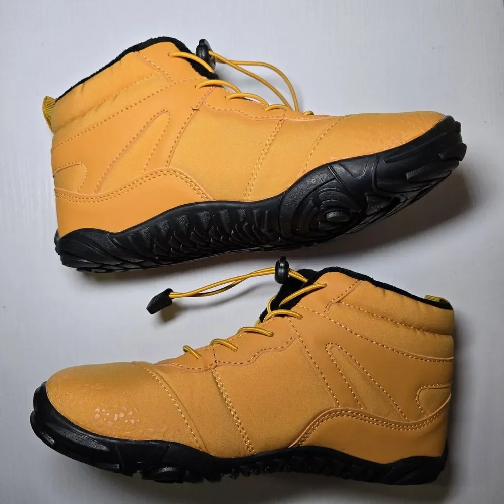 Hike Footwear Vindra Flex Barefoot Winter Shoes Yellow EU 36 Non-Slip Fleece New